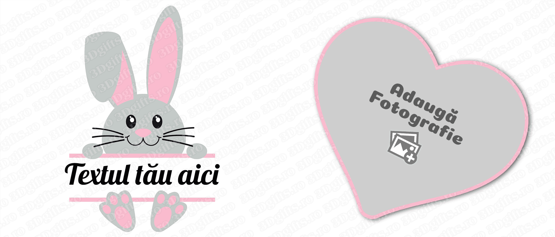 Cană Personalizată - Model "Easter Girl" Cu O Poză Și Nume - Vedere Background